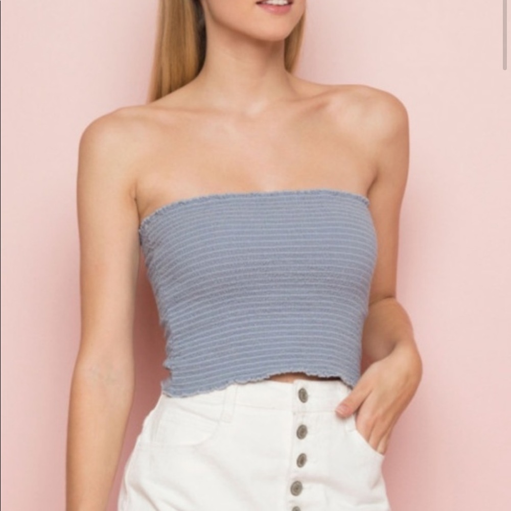 Brandy Melville Blue Cleo Tube Top